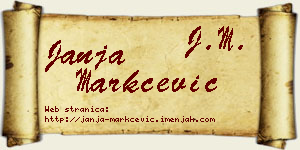 Janja Markčević vizit kartica